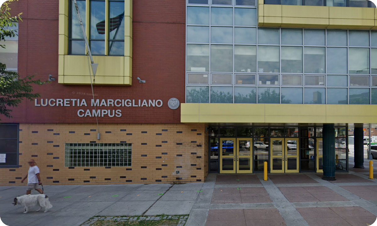 Exterior of the 370K at PS 237 school building